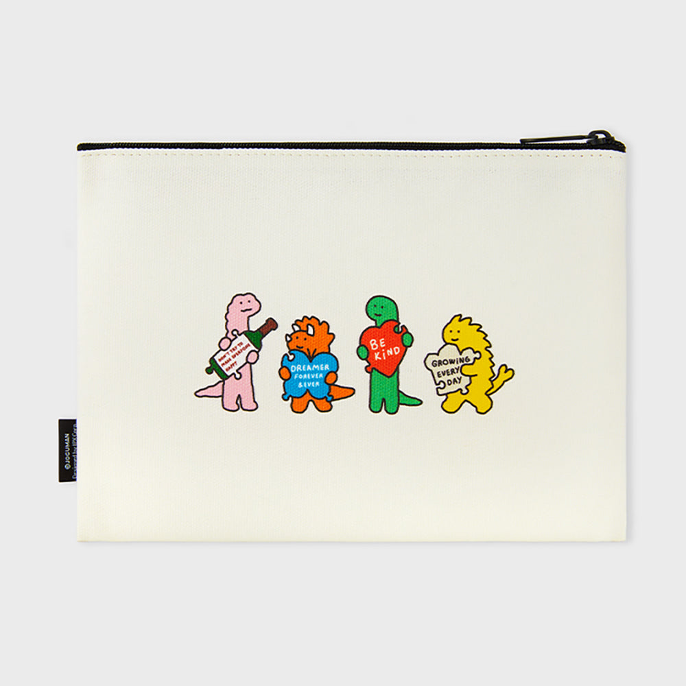 ファブリックポーチ Mサイズ(WHITE) JOGUMAN