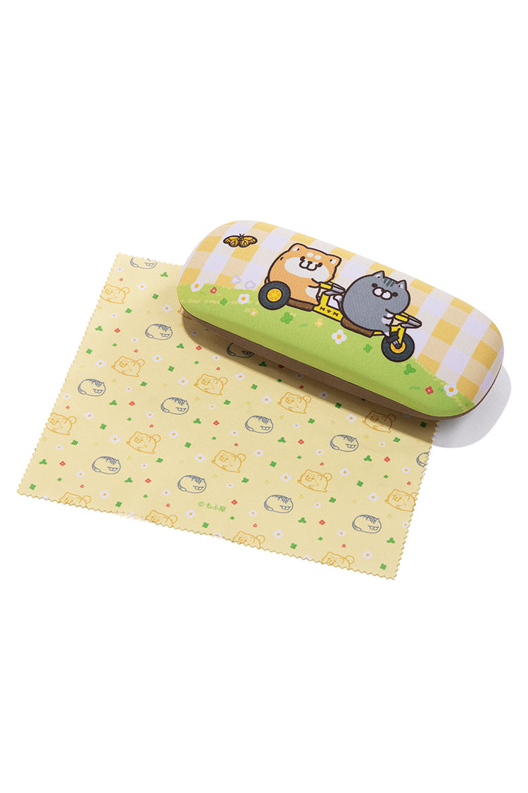 クロス付きめがねケース(GO OUT) ボンレス犬とボンレス猫