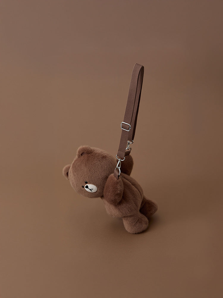 ぬいぐるみクロスバッグ(HUG BROWN) ブラウン