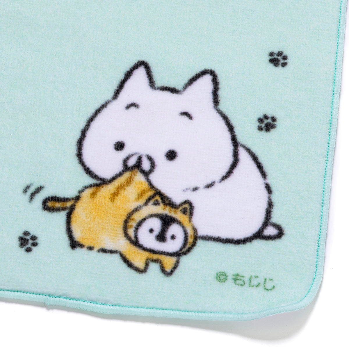 ハンカチタオル とらぺんちゃんをくわえたねこくん(ねこのしゅうかいじょ) ねこぺん日和