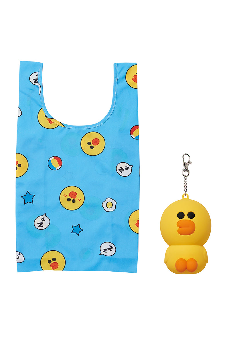 ラバーケース付エコバッグ(ソリッド) サリー