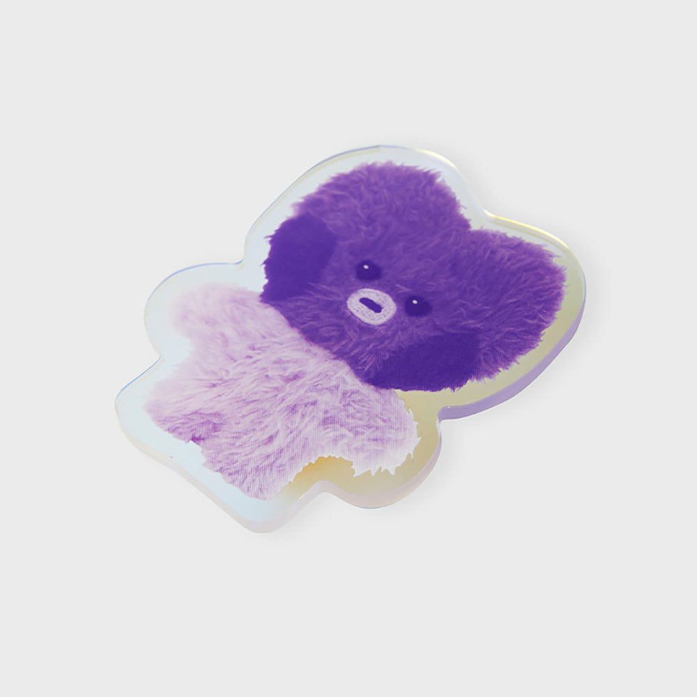 BT21 minini アクリルクリップ マグネット(パープル) TATA