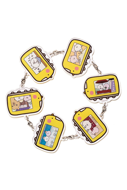 ランダムつながるアクリルチャーム(うさまるトラベル) うさまる