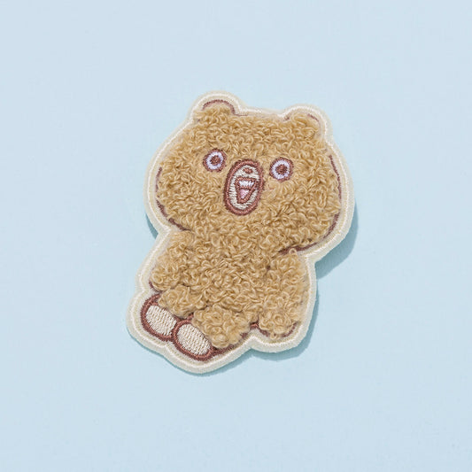 刺繡ブローチ(ちびちび) くまさん