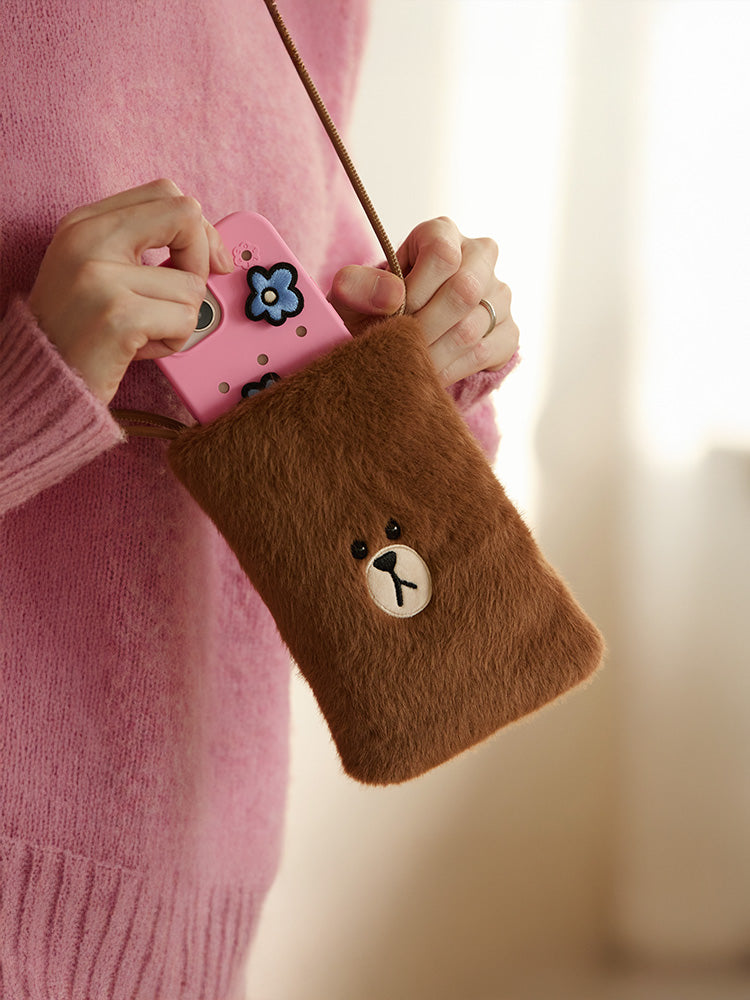 ミニクロスバッグ(HUG BROWN) ブラウン