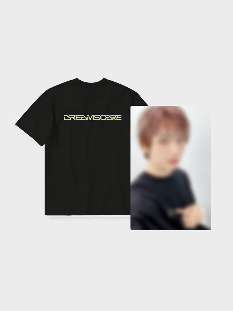 国内発送 JISUNG ブラック Tシャツ DREAM NCT – SQUARE FRIENDS LINE ミュージシャン