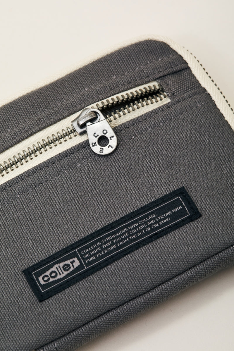 COLLER キャンバス マルチポーチ マッドグレー