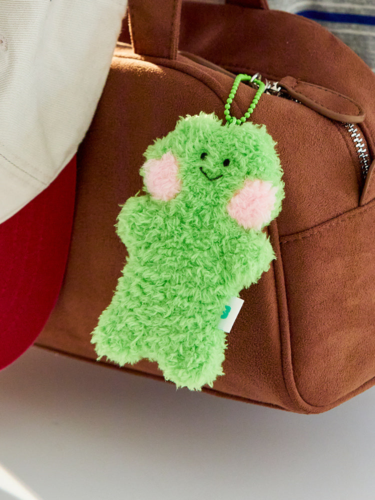 リボン付き緑色ぬいぐるみ minini ぬいぐるみポーチキーリング(STAY WITH minini) レニニ – LINE