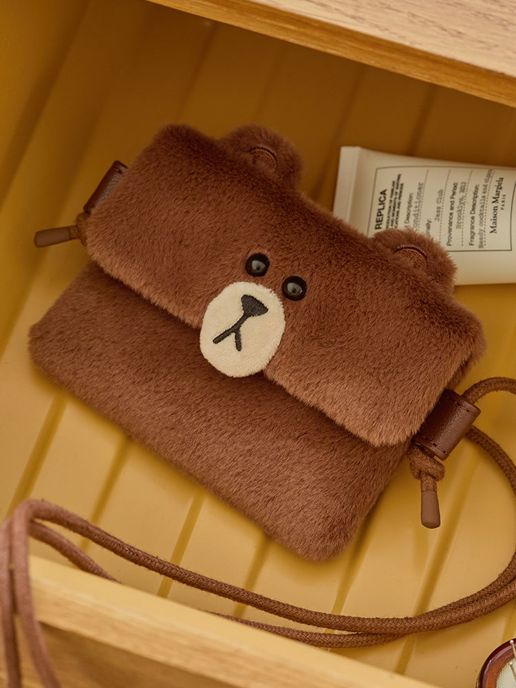 2WAYポーチクロスバッグ(HUG BROWN4) ブラウン – LINE FRIENDS SQUARE