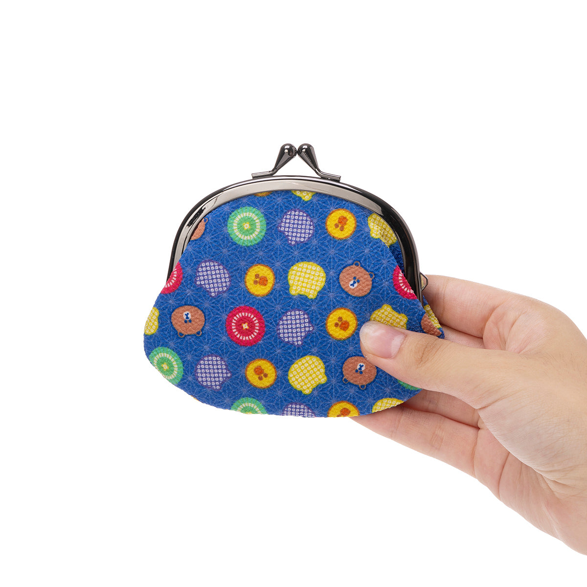 3.3寸丸がま口(紺) LINE FRIENDS