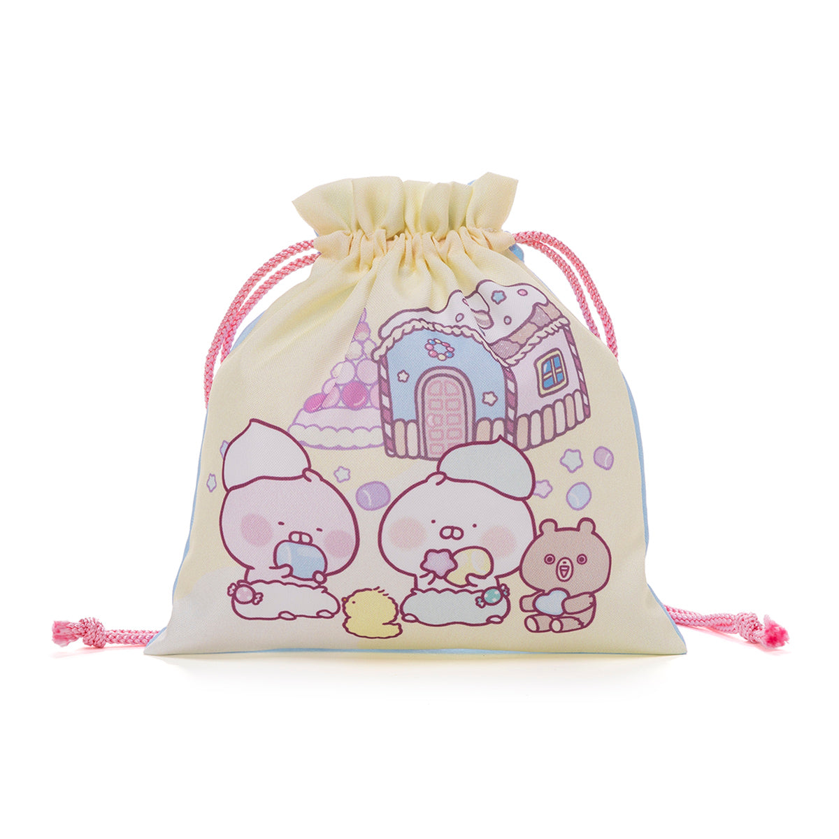 巾着 Mサイズ(おかしのおうち) ちびちびうさまる