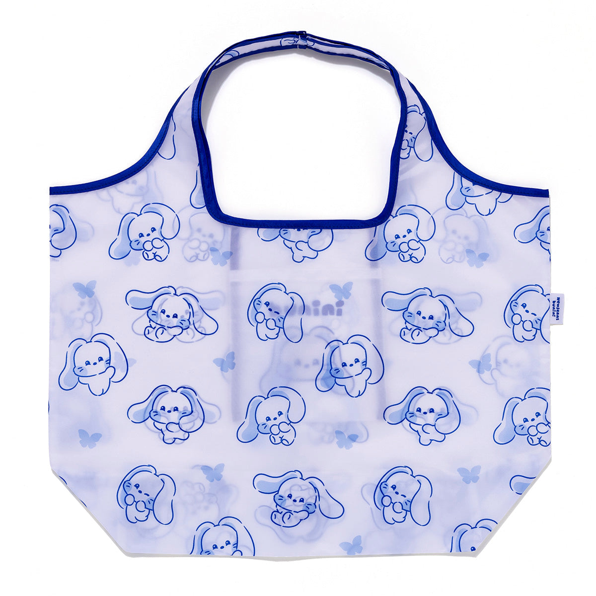 bunini 肩掛けエコバッグ(NV×WH)