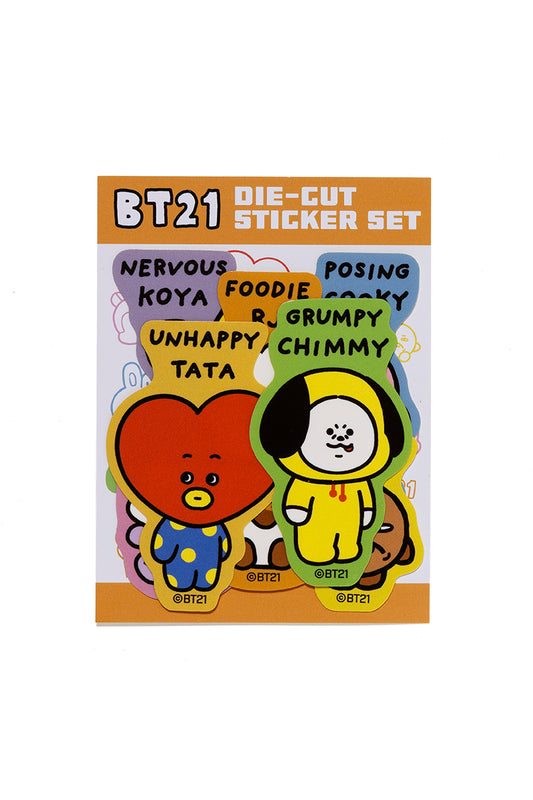 ダイカットステッカーセット(ゆるフェイス) BT21