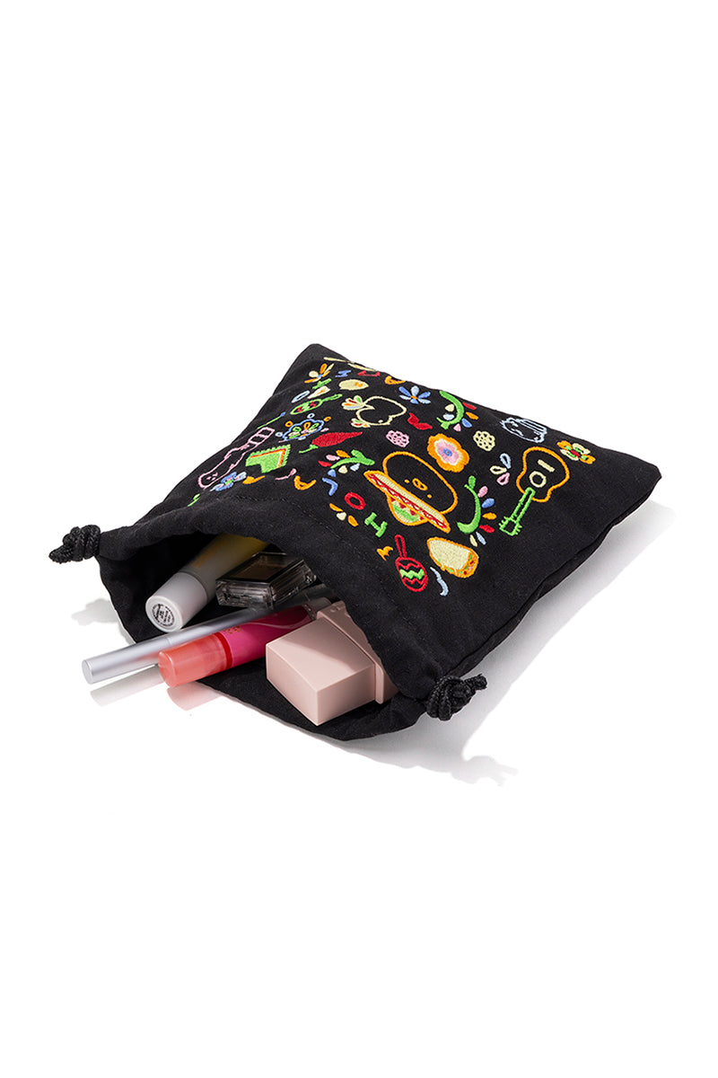 刺繍巾着(メキシカン) うさまる