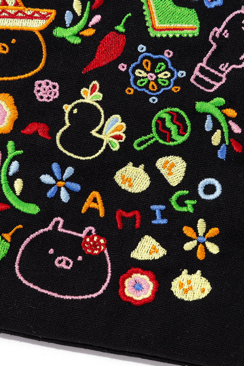 刺繍巾着(メキシカン) うさまる