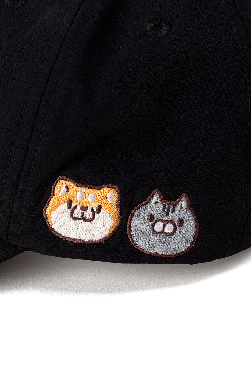 UVカット刺繍キャップ(GO OUT) ボンレス犬とボンレス猫
