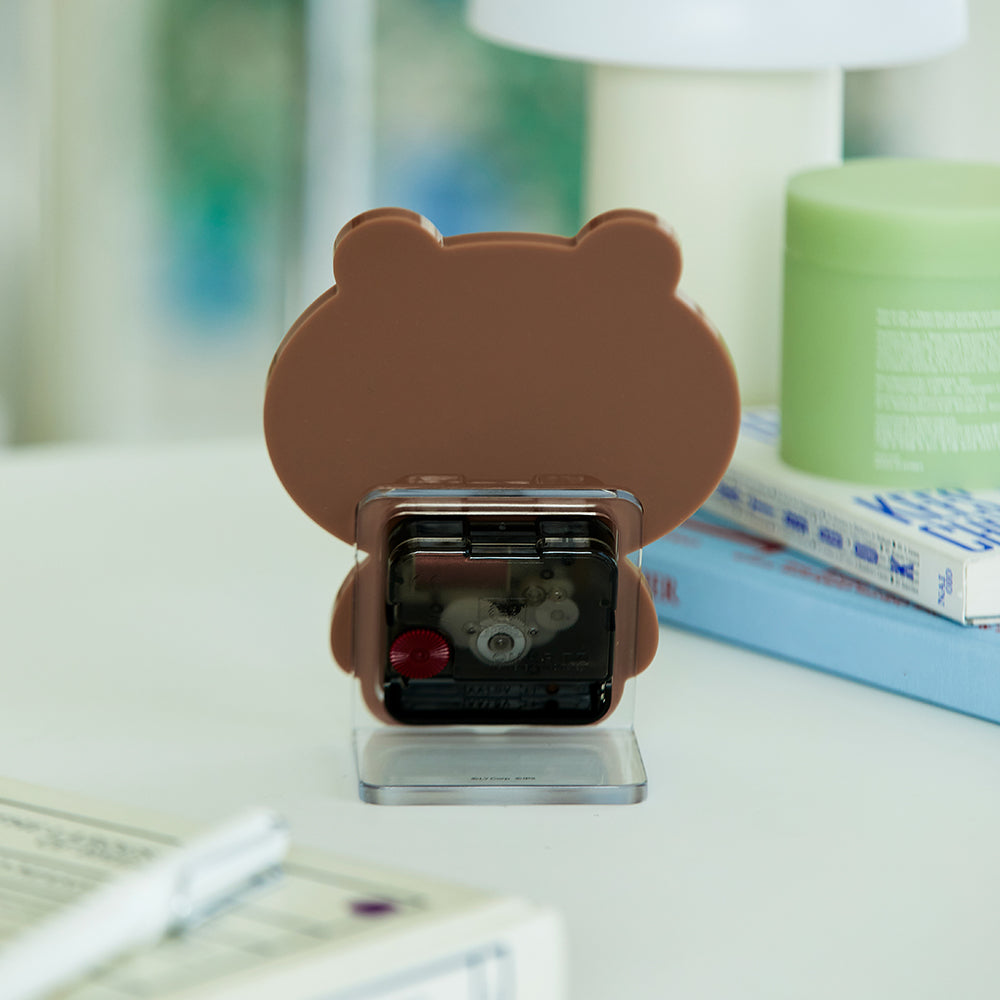 卓上時計 ブラウン