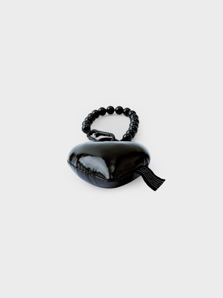 COLLER PADDED ハート型キーリング ブラック