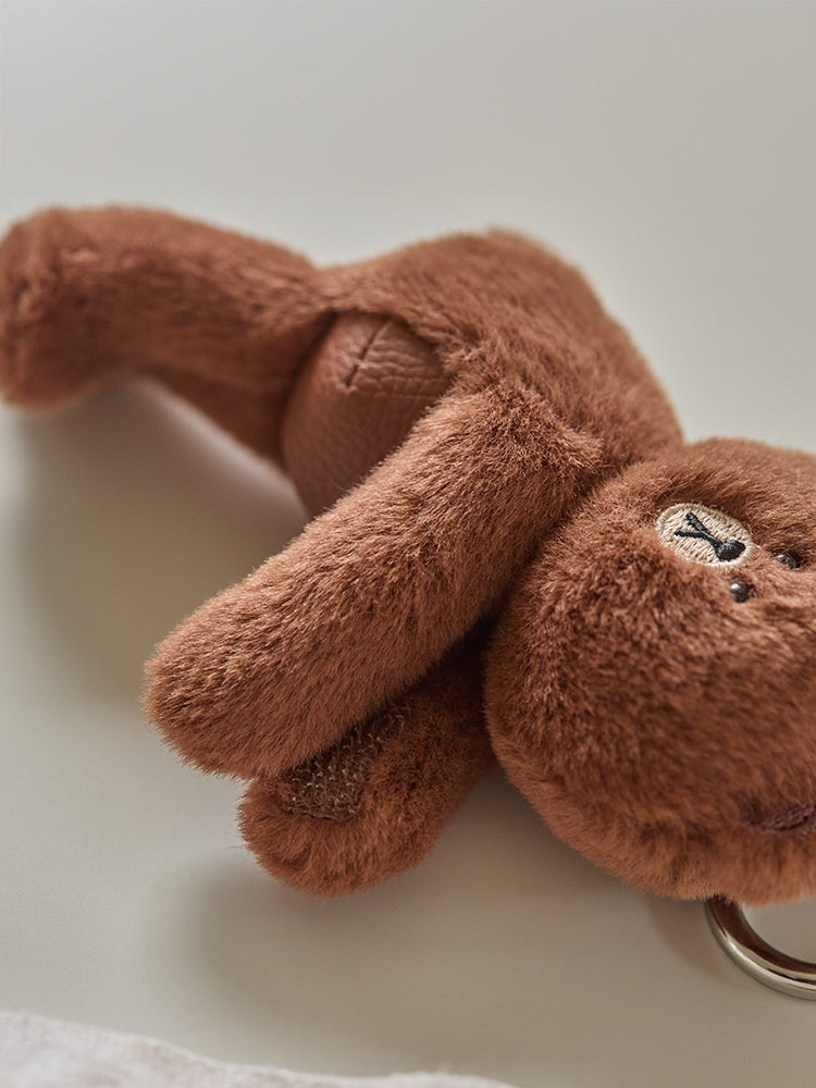 抱きつきキーリング(HUG BROWN4) ブラウン