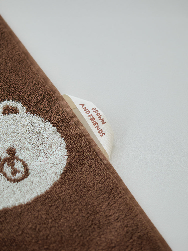 LINE FRIENDS | SONGWOL ベーシックフェイスタオル2枚セット ブラウン