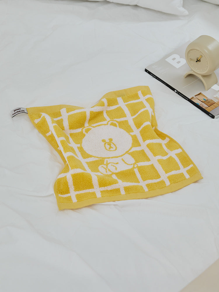 LINE FRIENDS | SONGWOL ベーシックハンドタオル3枚セット ブラウン