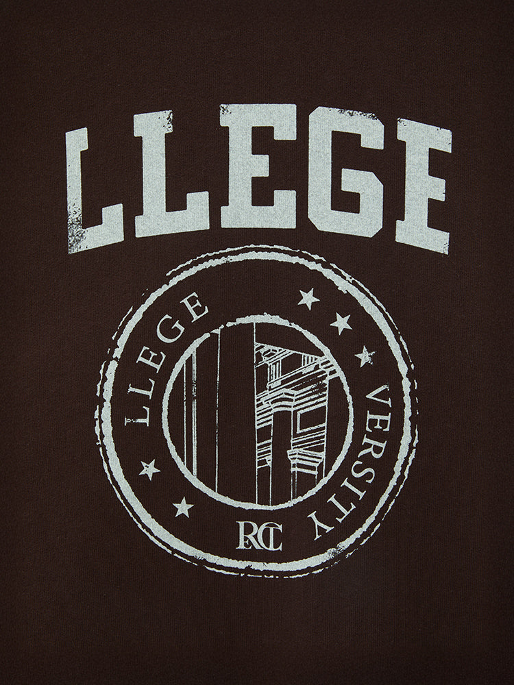 RECTO X BROWN LLEGE ロゴスウェットシャツ ブラウン