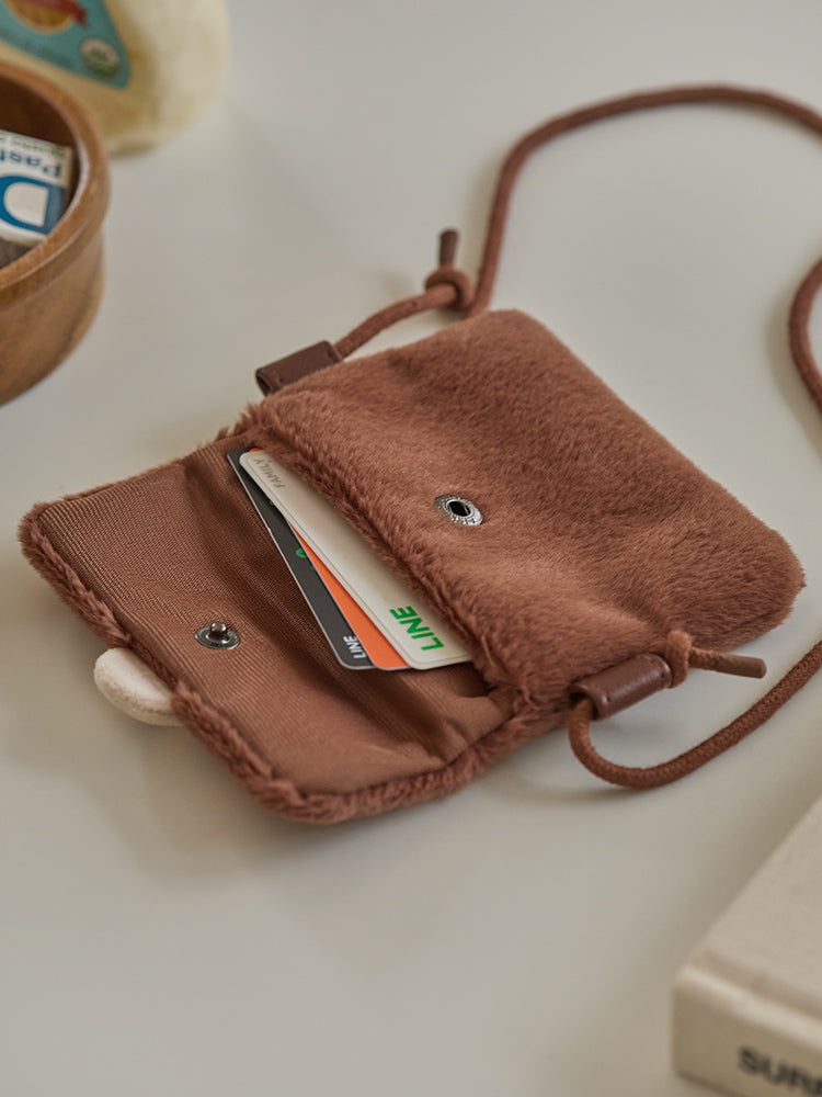 2WAYポーチクロスバッグ(HUG BROWN4) ブラウン