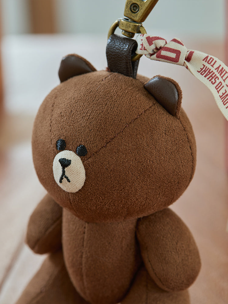 ぬいぐるみキーリング(OSITOY) ブラウン
