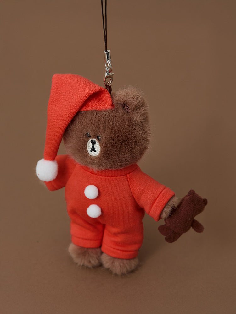 パジャマきぐるみキーリング RED(HUG BROWN) ブラウン