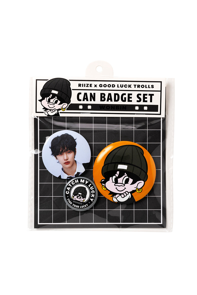 [RIIZE X Good Luck Trolls] CAN BADGE SET (WONBIN)