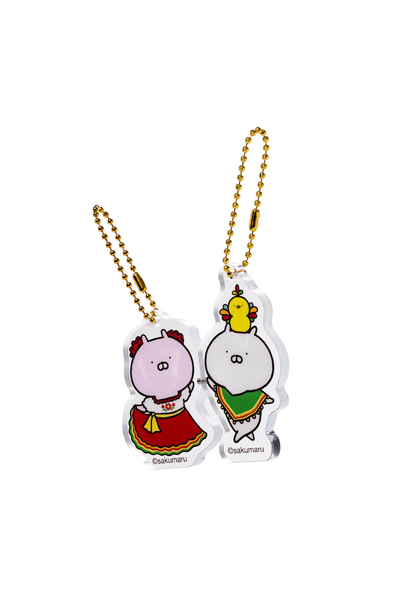 ペアアクリルキーチェーン(メキシカン) うさまる – LINE FRIENDS
