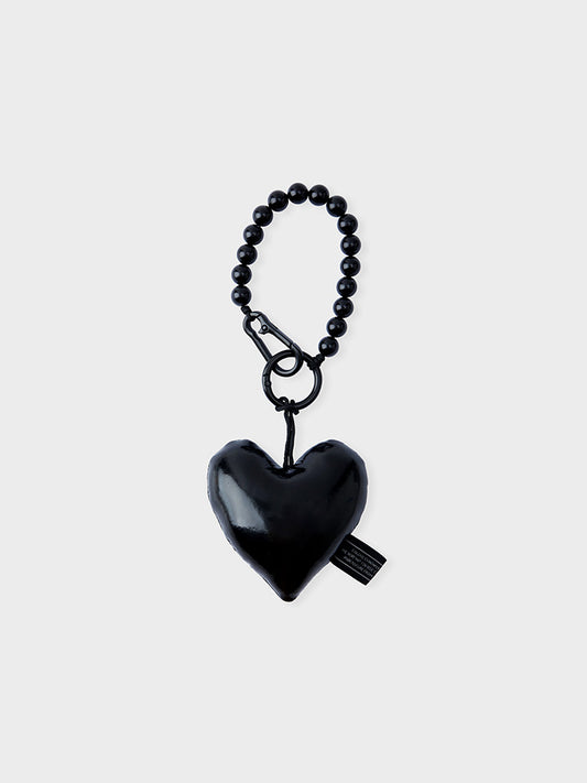 COLLER PADDED ハート型キーリング ブラック