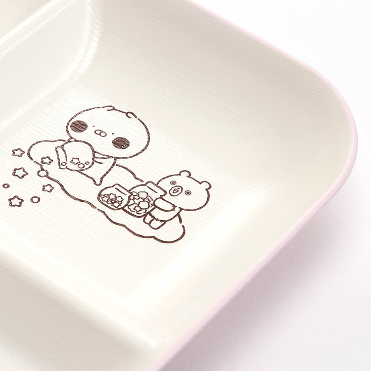 樹脂ランチプレート(ちびちびうさまる そらのたび) ちびちびうさまる