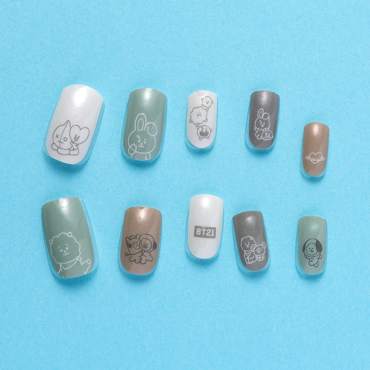 ジェルネイルシール(アースカラー) BT21
