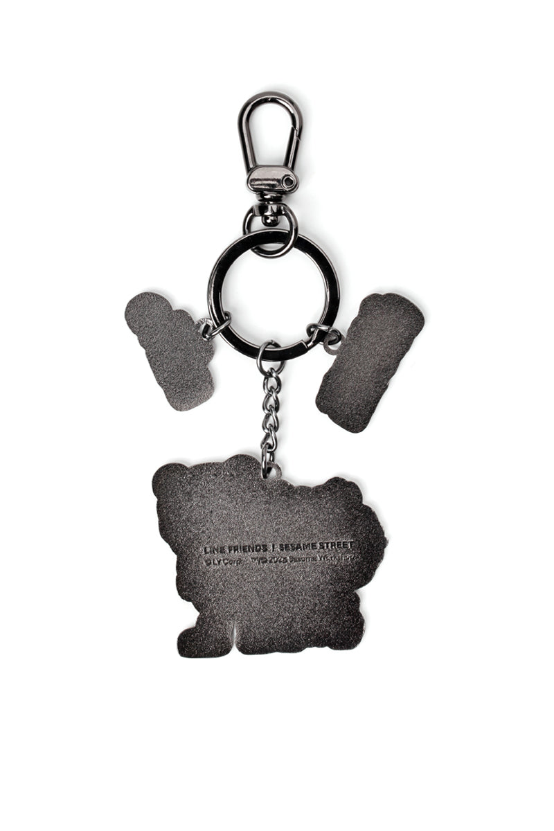 LINE FRIENDS X SESAME STREET メタルキーリング ブラウン/エルモ