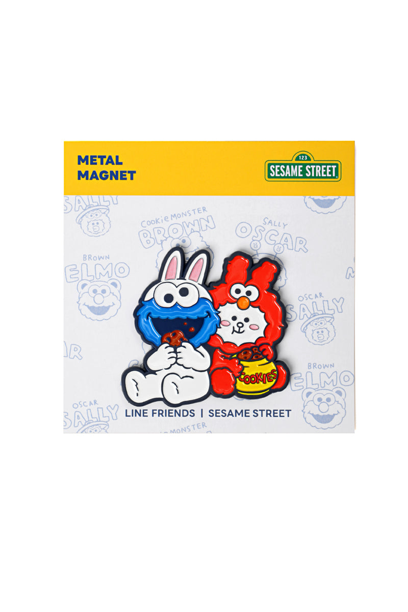 LINE FRIENDS X SESAME STREET メタルマグネット コニー/クッキーモンスター