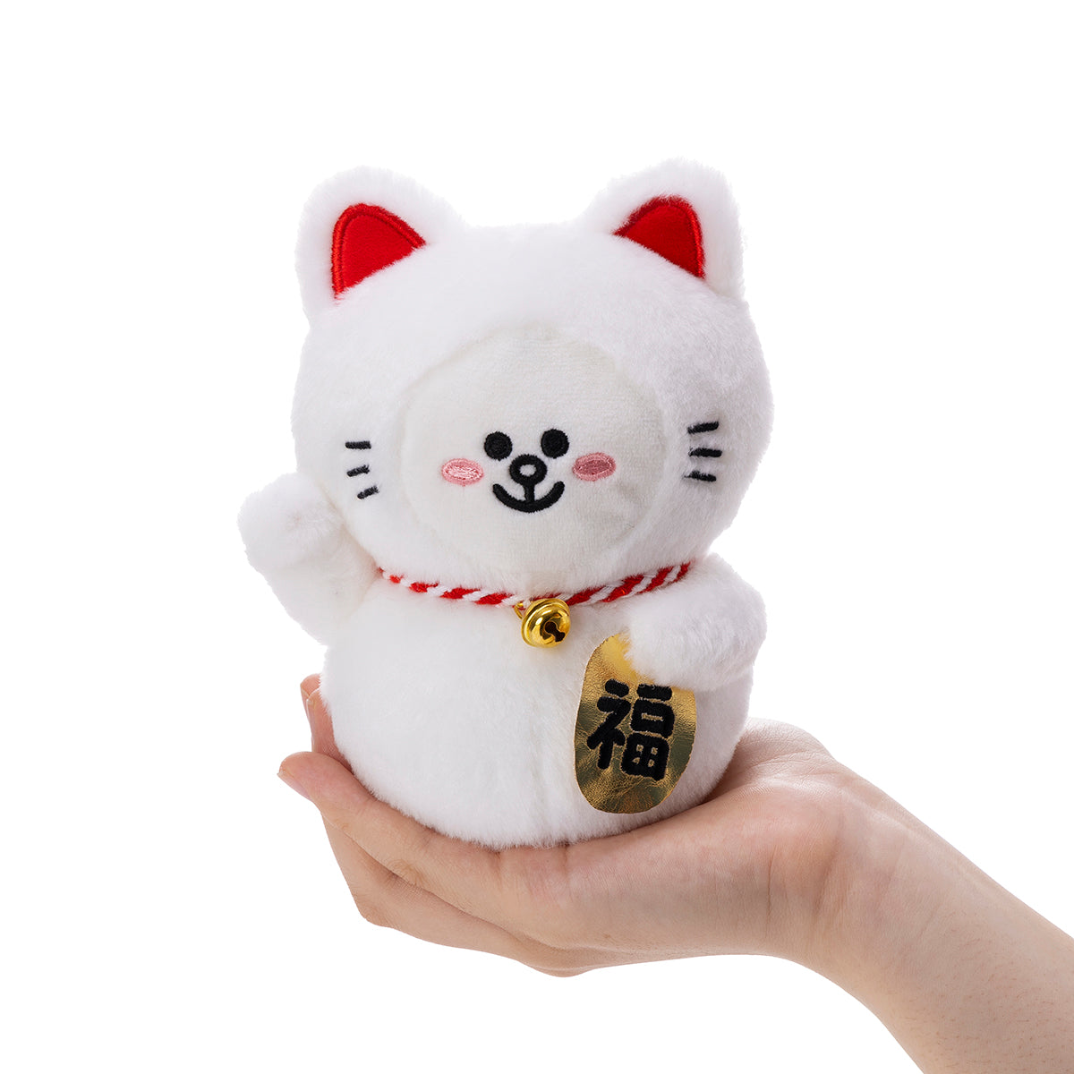 招き猫ぬいぐるみ ホワイト コニー