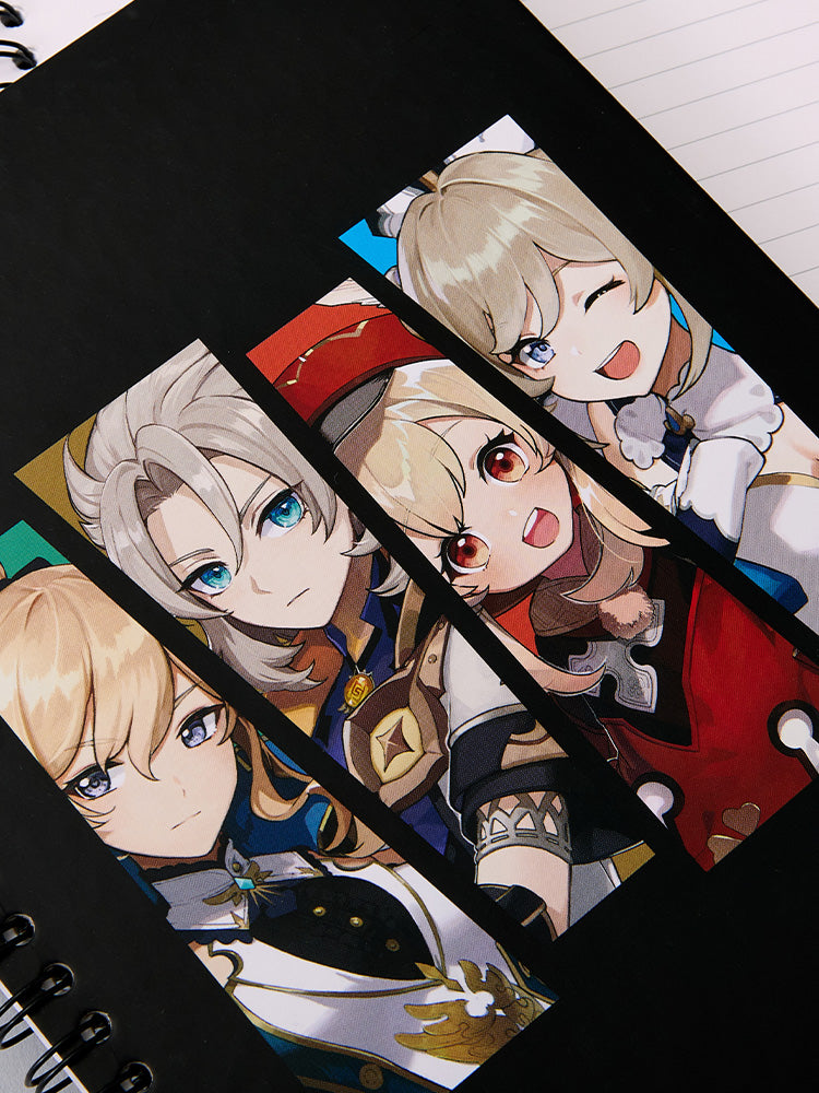 原神×LINE FRIENDS モンド 4キャラ リングノート