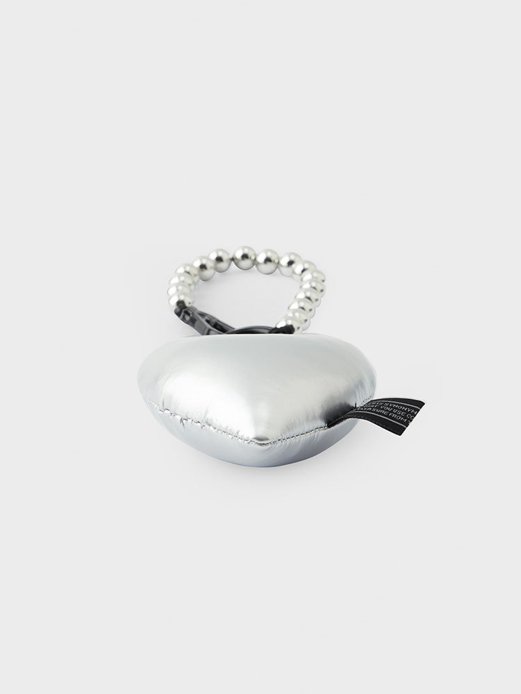 COLLER PADDED ハート型キーリング シルバー
