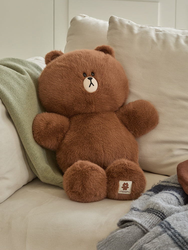 ミディアムぬいぐみ(HUG BROWN4) ブラウン – LINE FRIENDS SQUARE
