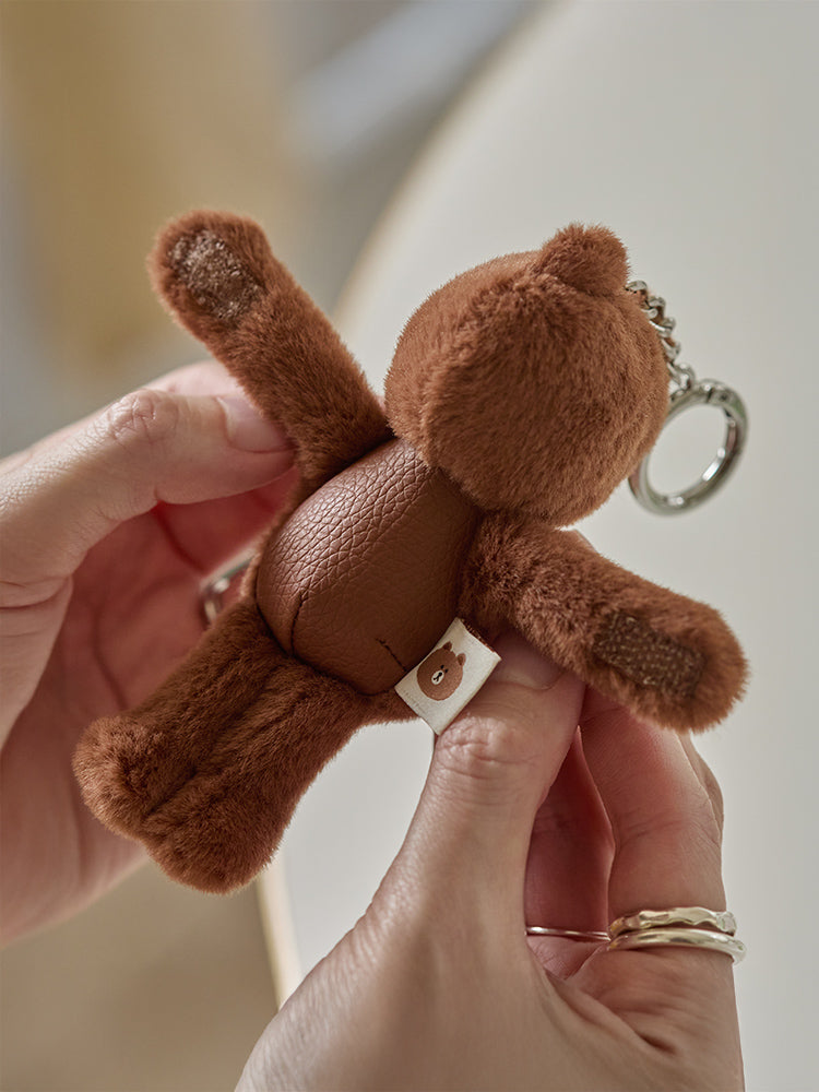 抱きつきキーリング(HUG BROWN4) ブラウン