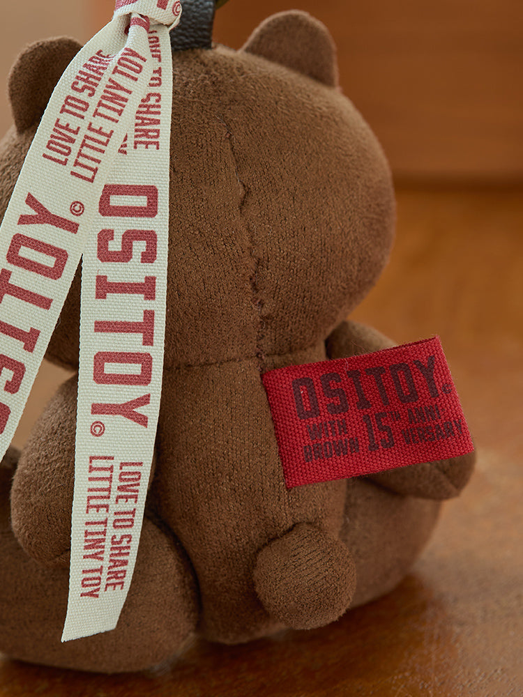 ぬいぐるみキーリング(OSITOY) ブラウン