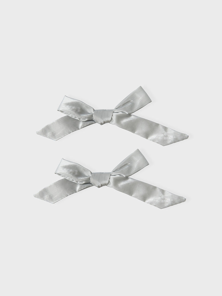 COLLER PADDED リボン スティコン パールグレー