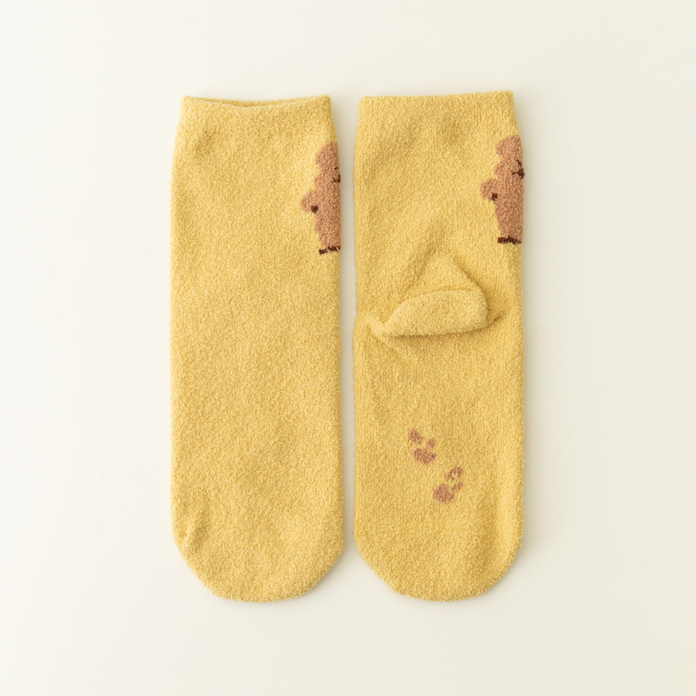 DINOTAENG ぽかぽかソックス 黄 クオッカ