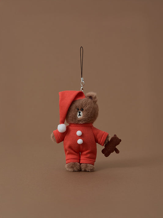 パジャマきぐるみキーリング RED(HUG BROWN) ブラウン