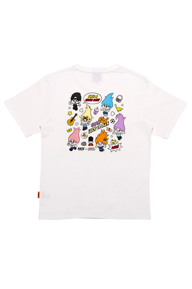 [RIIZE X Good Luck Trolls] RIIZE T-SHIRT (WHITE)