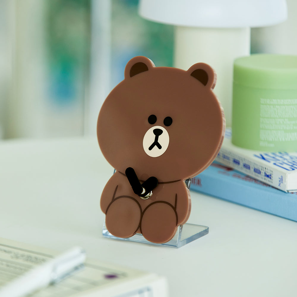 卓上時計 ブラウン