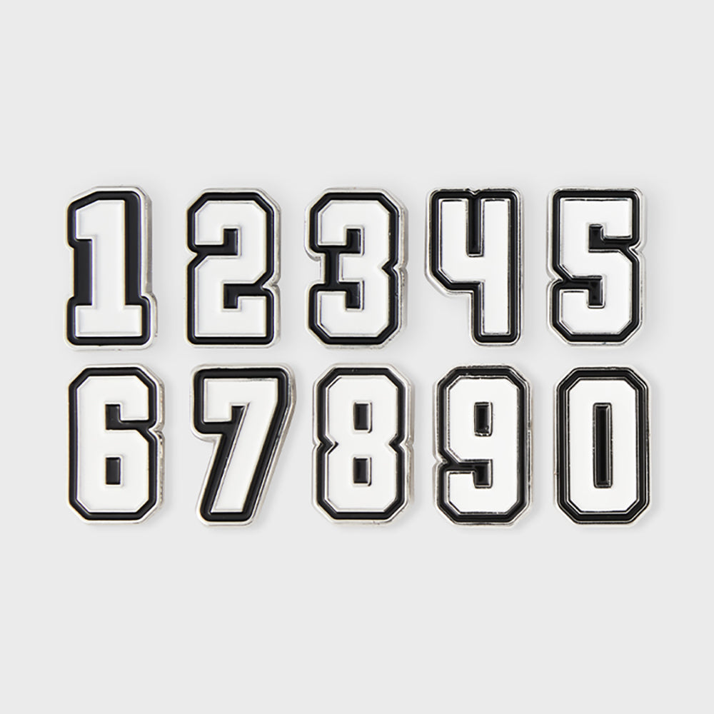 COLLER メタル数字スティコン ホワイト
