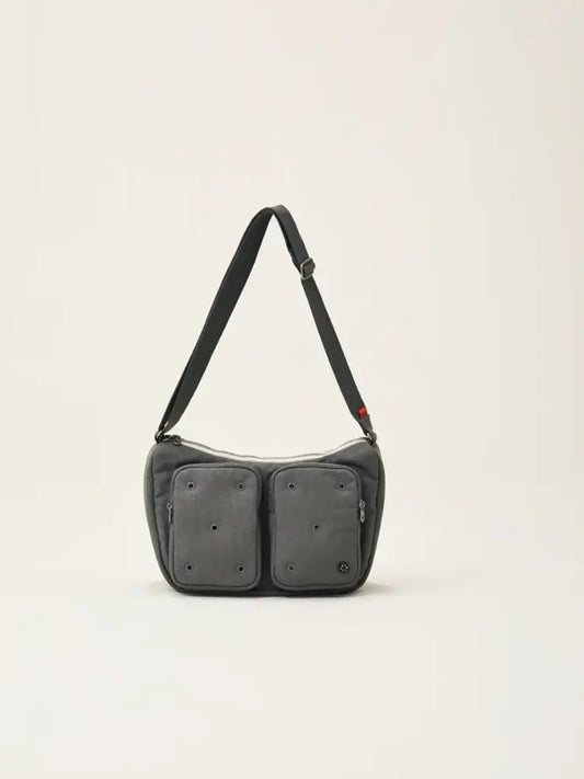 COLLER キャンバス ボディバッグ マッドグレー