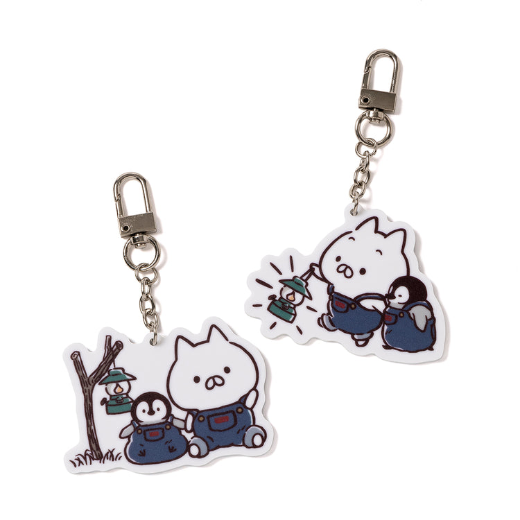 EDWIN × ねこぺん日和 アクリルキーチェーン おすわり